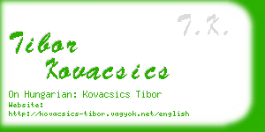tibor kovacsics business card